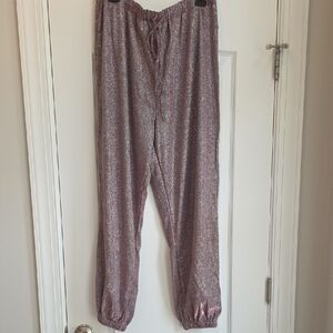 SHEIN Shiny Lavender Drawstring Trousers